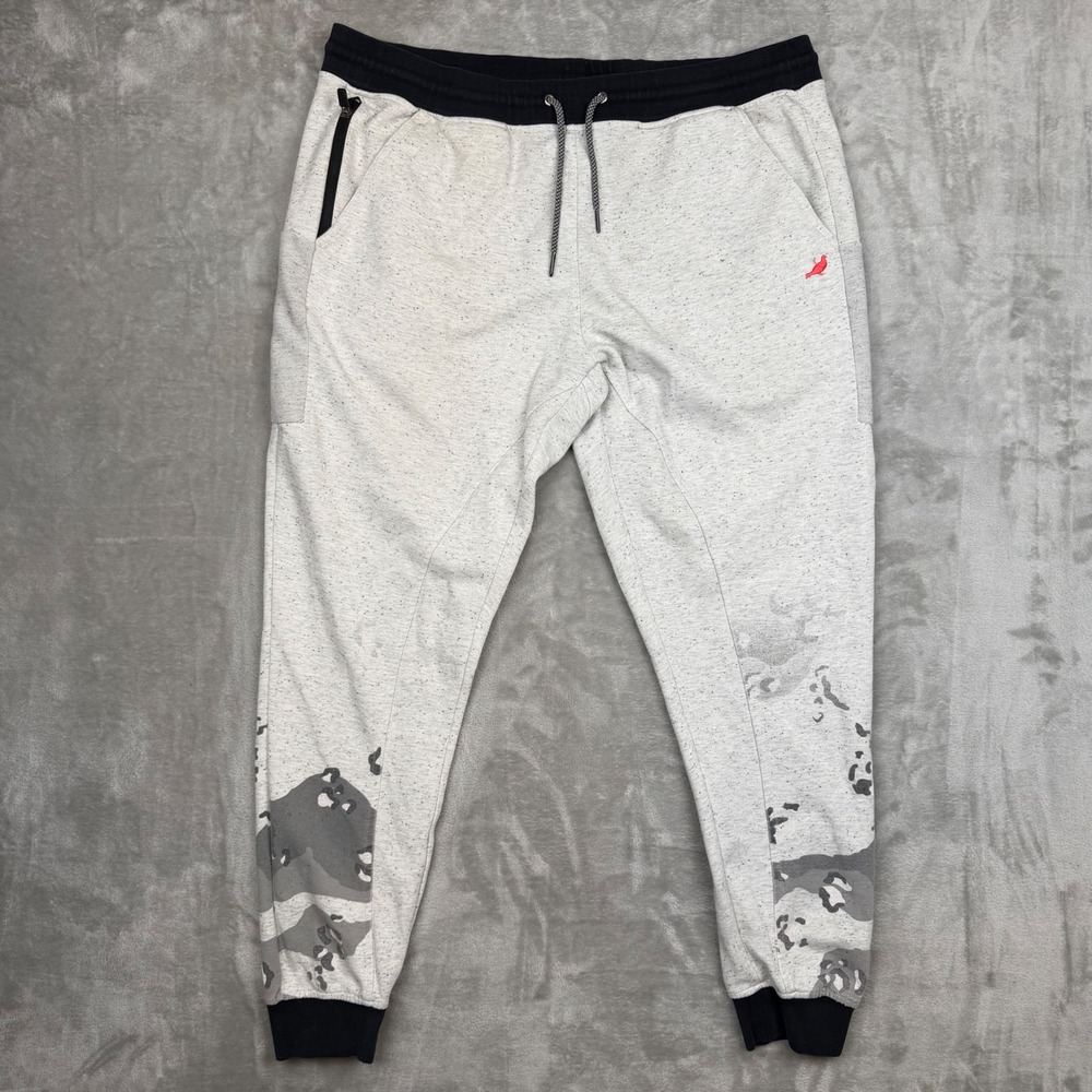 Staple Pigeon Mens 2XL Grey Speckled Camo Print Jogger Sweatpants Streetwear
